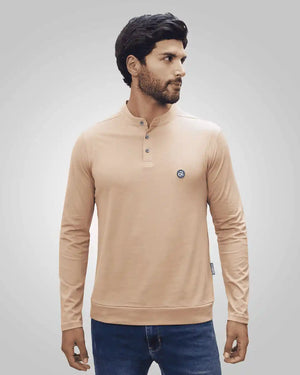 Pima Longline Placket T shirt